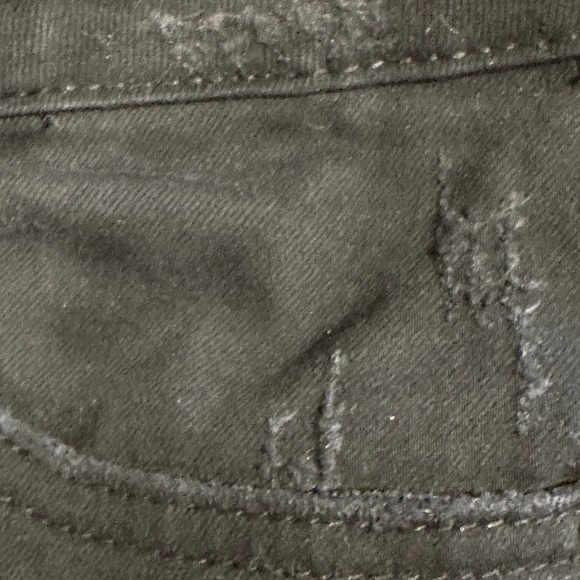 KanCan Women’s 7/27 Black Distressed Leopard Patch Boyfriend Jeans - Picture 10 of 11